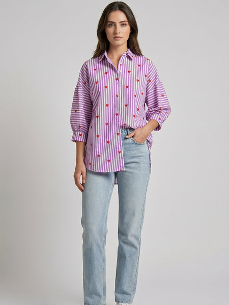Lavender Striped Shirt