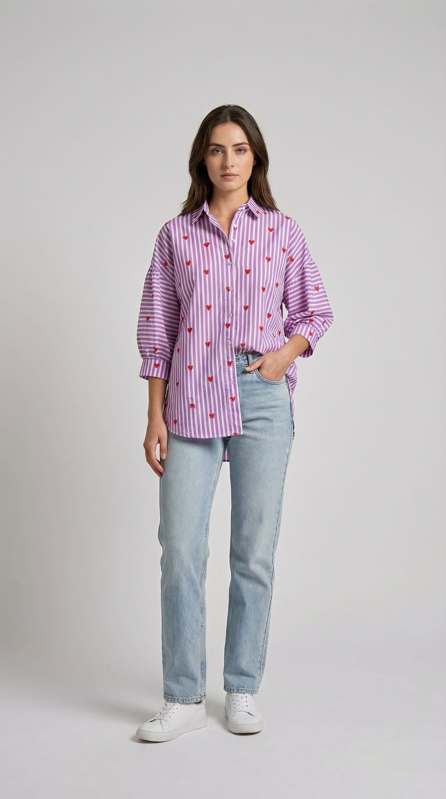 Lavender Striped Shirt