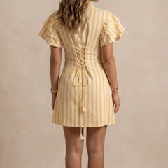 Striped Mini Shirt Dress