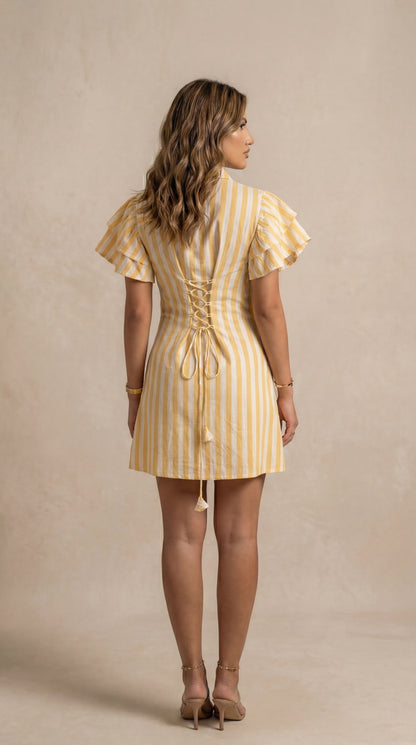 Striped Mini Shirt Dress