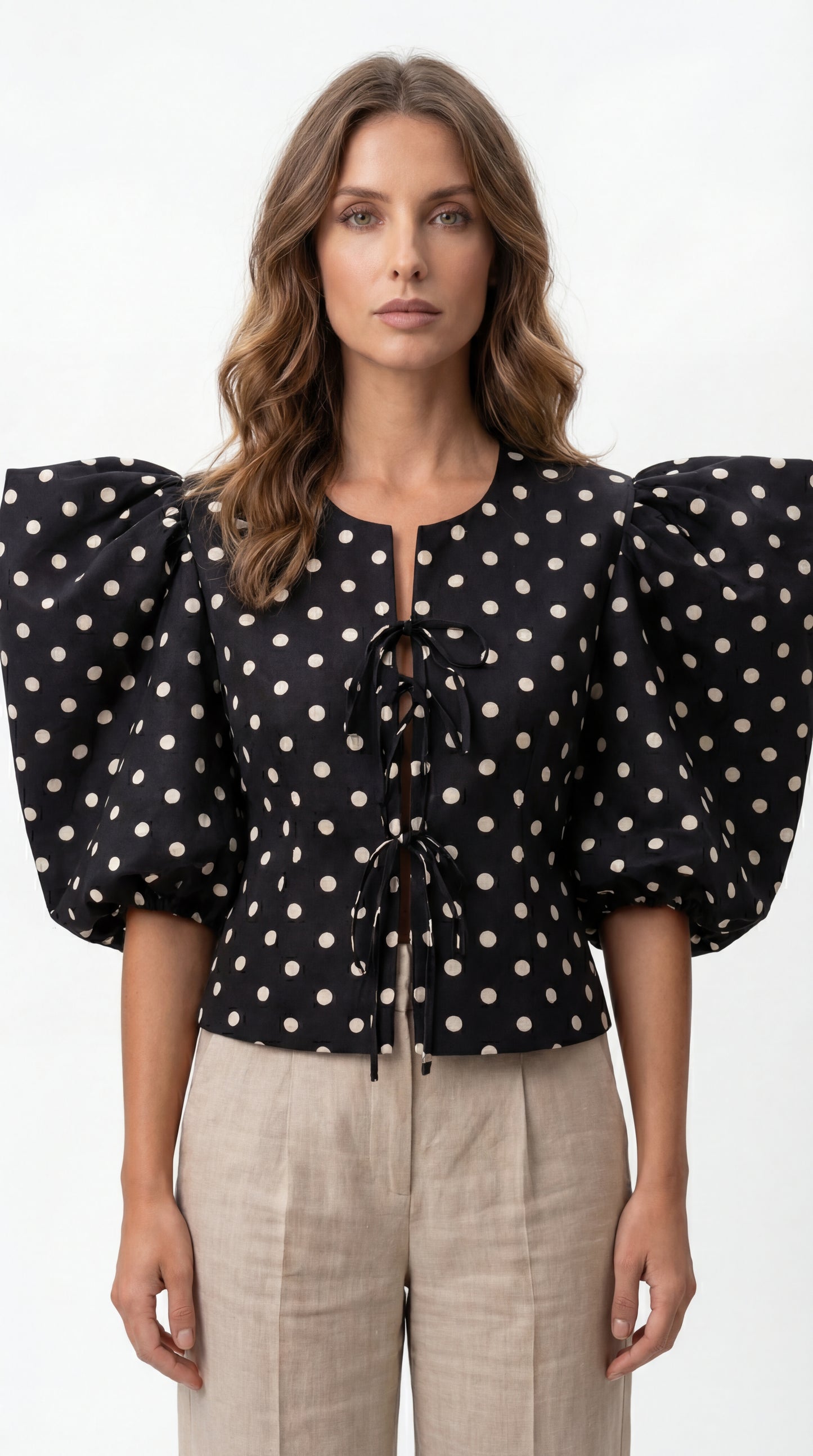 Black Polka Dot Top