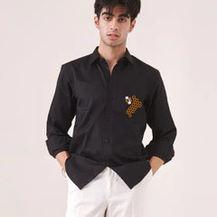 Honeycomb Embroidered Shirt