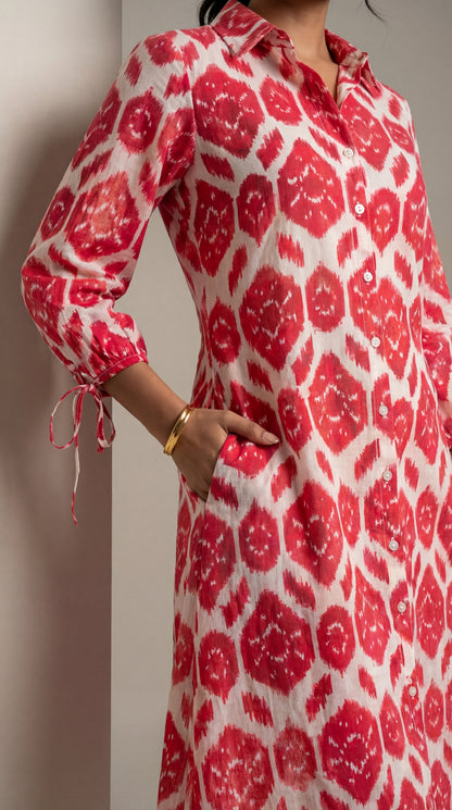 Printed Shirt Dress