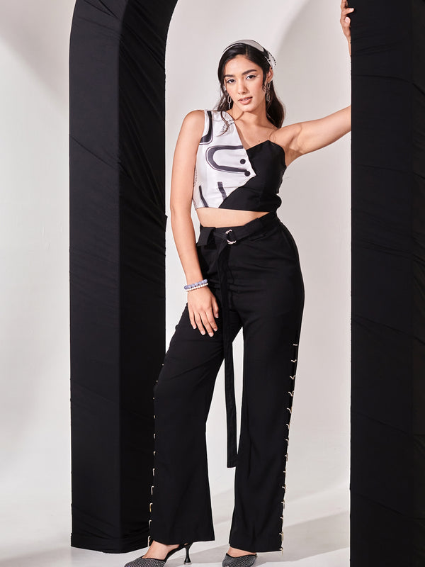 Swiss satin printed top