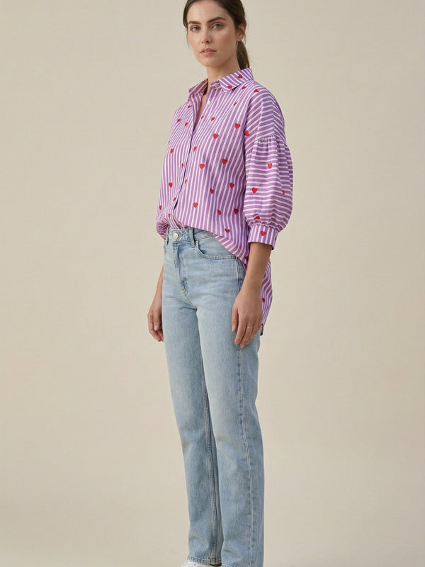 Lavender Striped Shirt