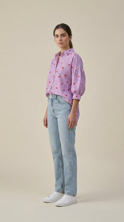 Lavender Striped Shirt