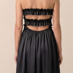 Black Ruffled Maxi Dress