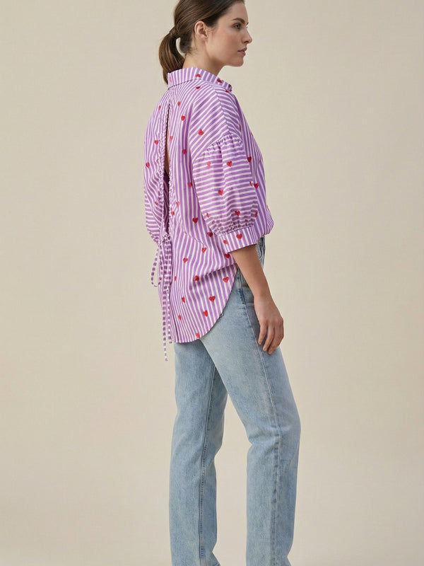 Lavender Striped Shirt