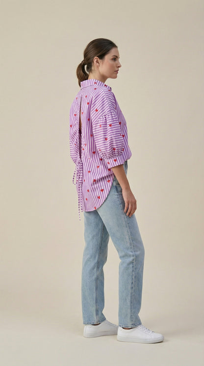Lavender Striped Shirt