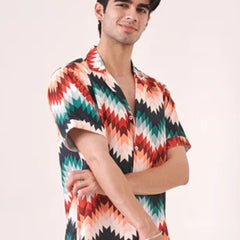 Zig-zag printed shirt