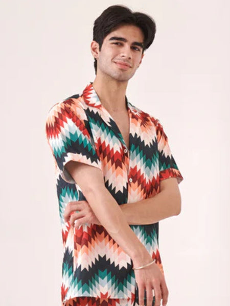 Zig-zag printed shirt