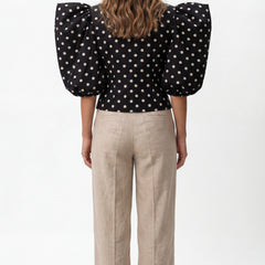 Black Polka Dot Top