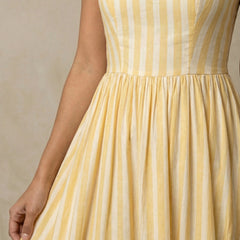 Striped Midi Dress with Pockets