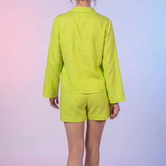 Lime Green Shirt & Shorts Co-ord