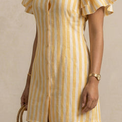 Striped Mini Shirt Dress
