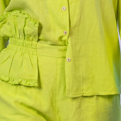 Lime Green Shirt & Shorts Co-ord
