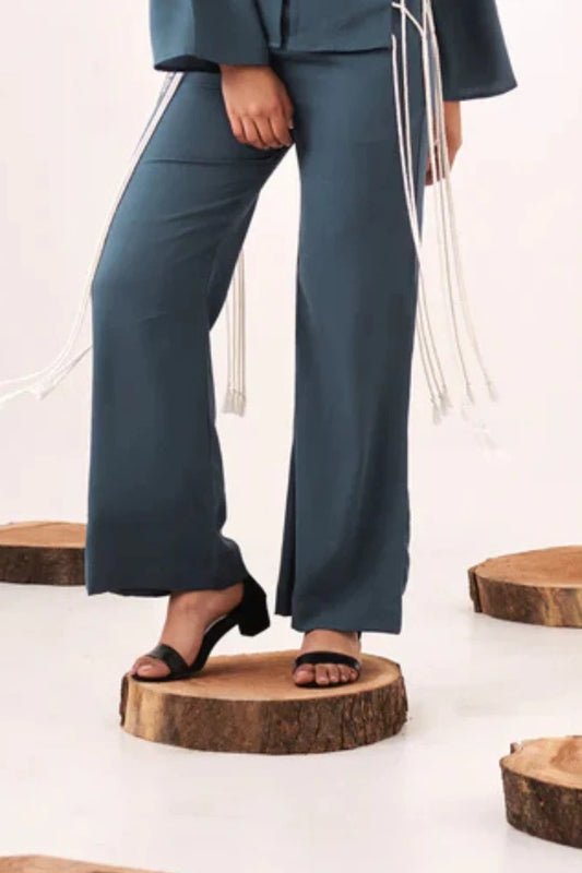 Litchen blue wide leg pant