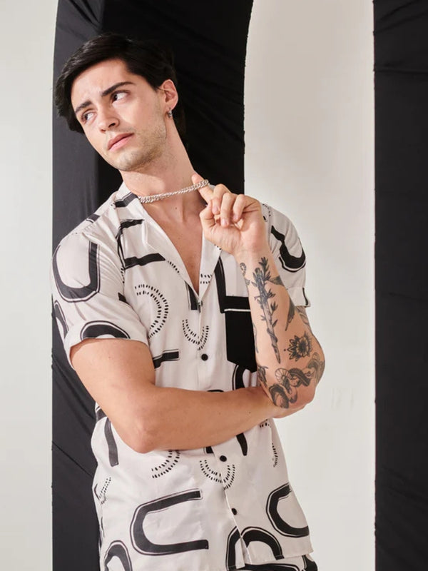White printed shirt
