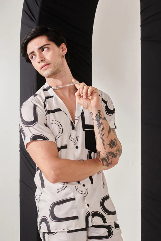 White printed shirt