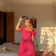 Pink Checked Mini Dress