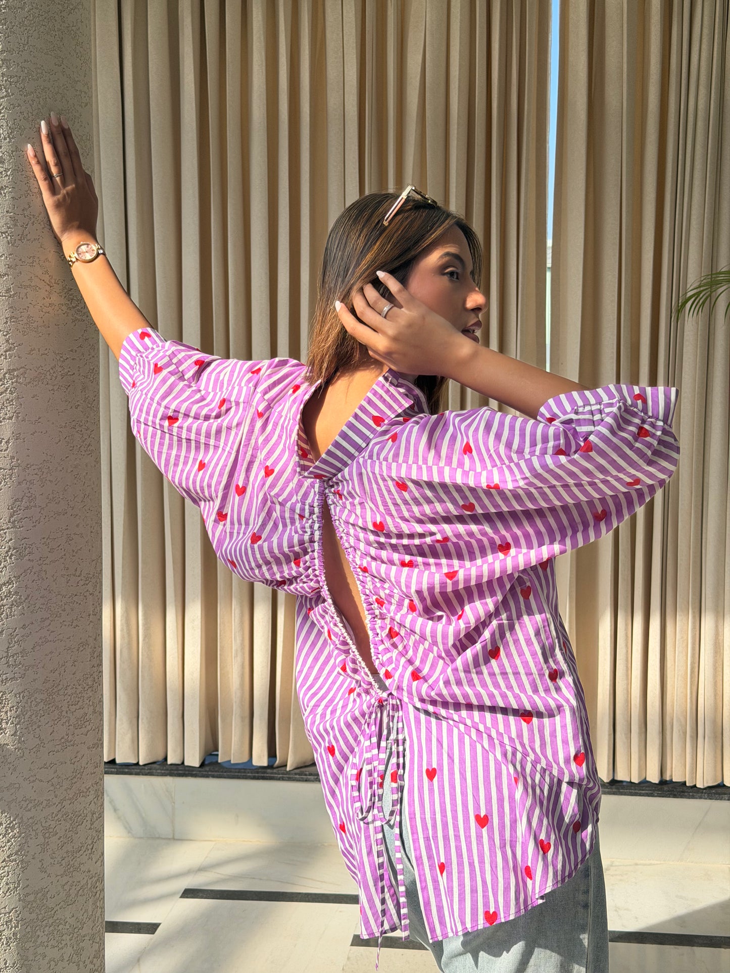 Lavender Striped Shirt
