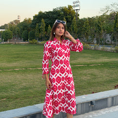 Printed Shirt Dress