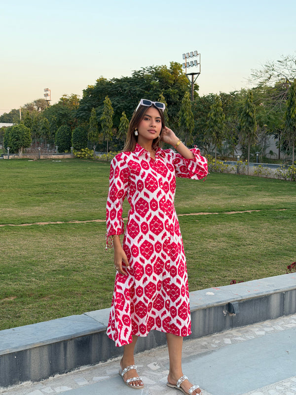 Printed Shirt Dress