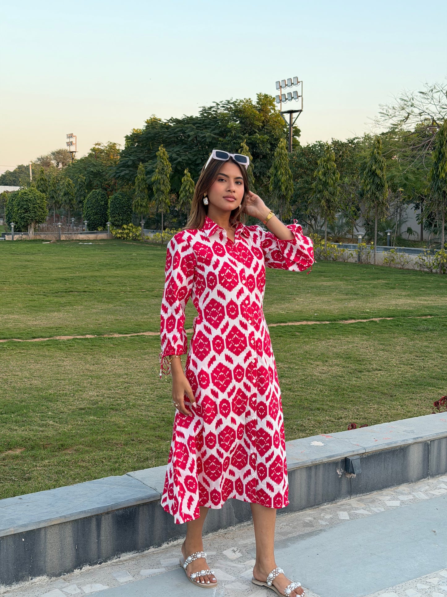 Printed Shirt Dress