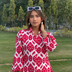 Printed Shirt Dress
