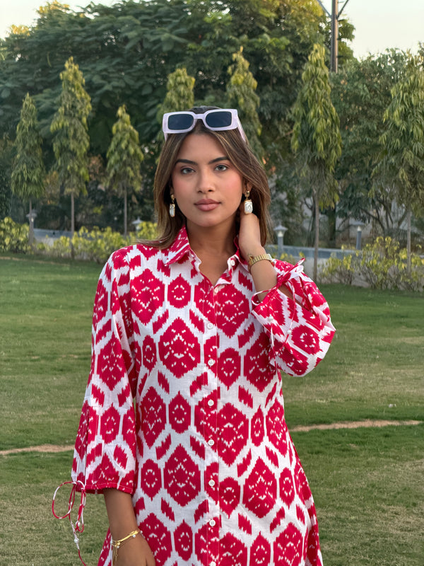 Printed Shirt Dress