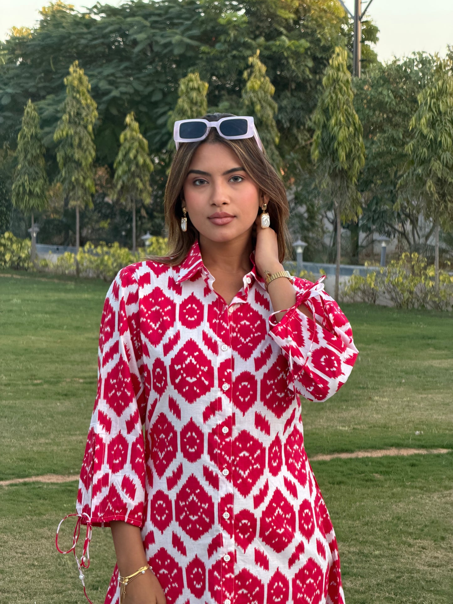 Printed Shirt Dress