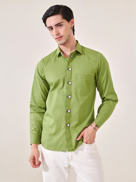 Sheep Embroidered Shirt