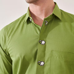 Sheep Embroidered Shirt