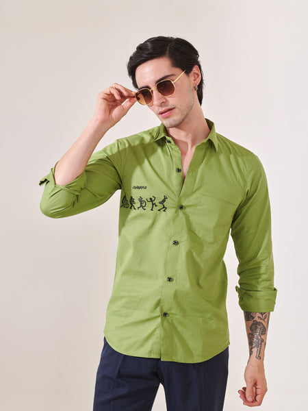 Caricatures Embroidered Shirt