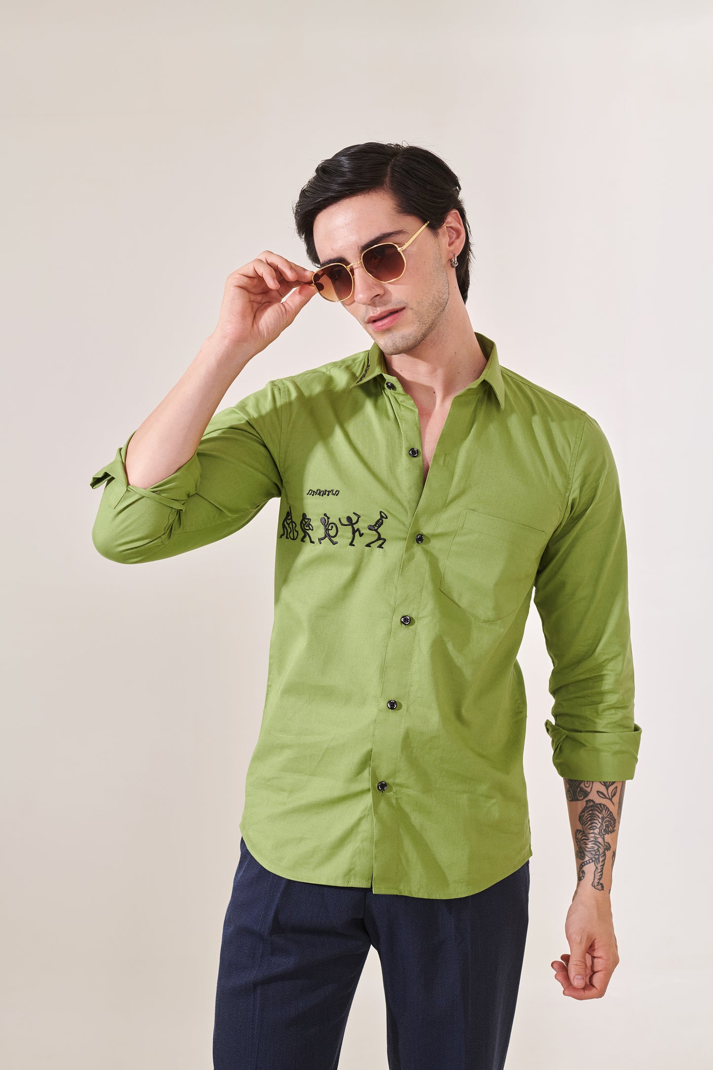 Caricatures Embroidered Shirt