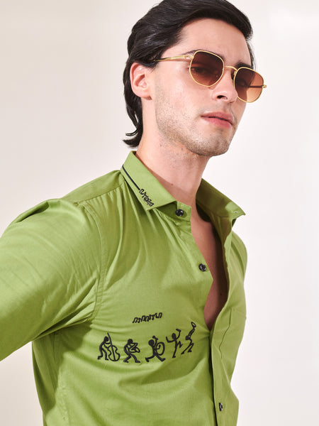 Caricatures Embroidered Shirt