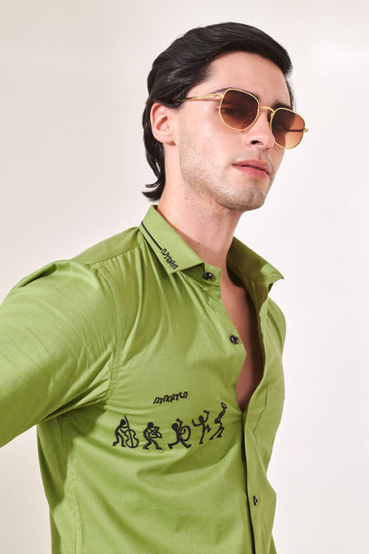 Caricatures Embroidered Shirt