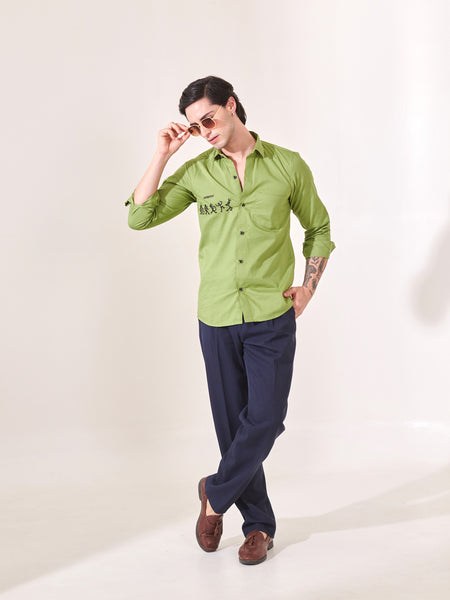 Caricatures Embroidered Shirt