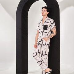 Abstract Ivory Print Co-ord Set