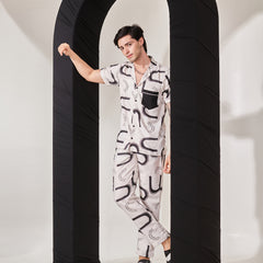 Abstract Ivory Print Co-ord Set