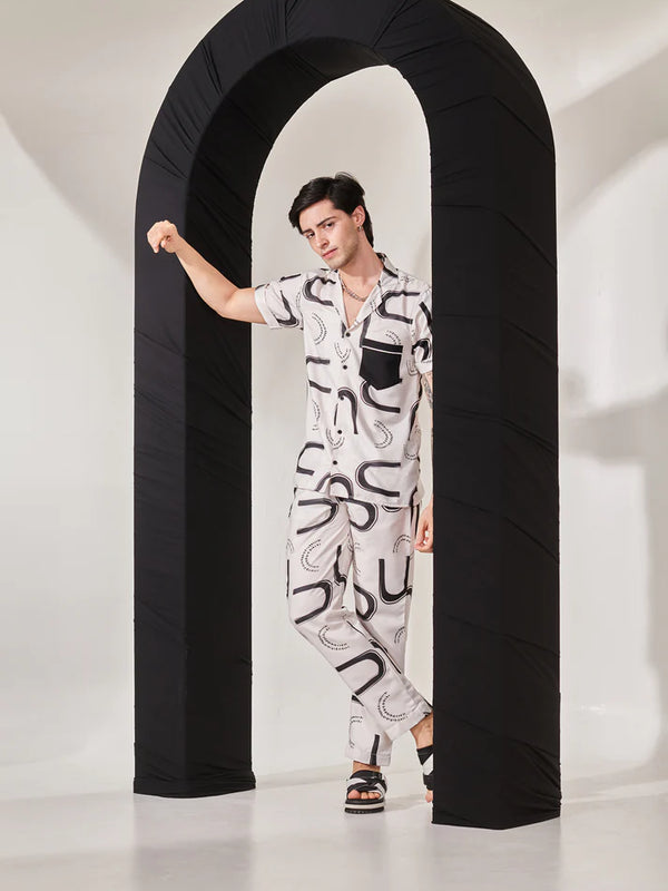 White printed shirt