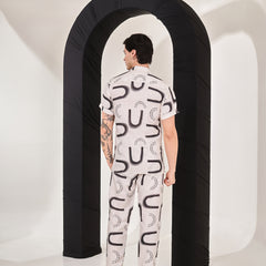 Abstract Ivory Print Co-ord Set
