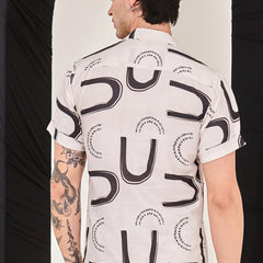 White printed shirt