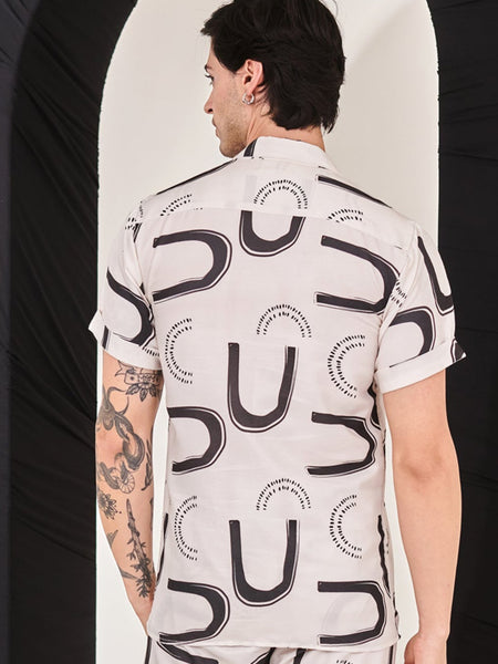White printed shirt