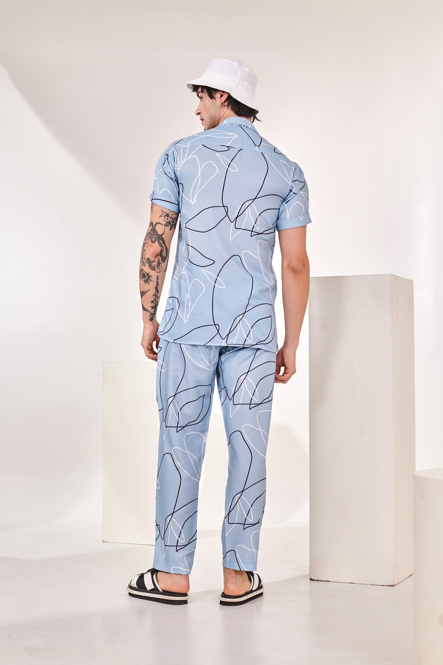 Abstract Blue Print Co-ord Set