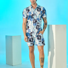 Blue Floral Print Co-ord Set