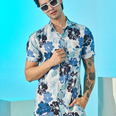 Blue Floral Print Co-ord Set