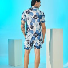 Blue Floral Print Co-ord Set