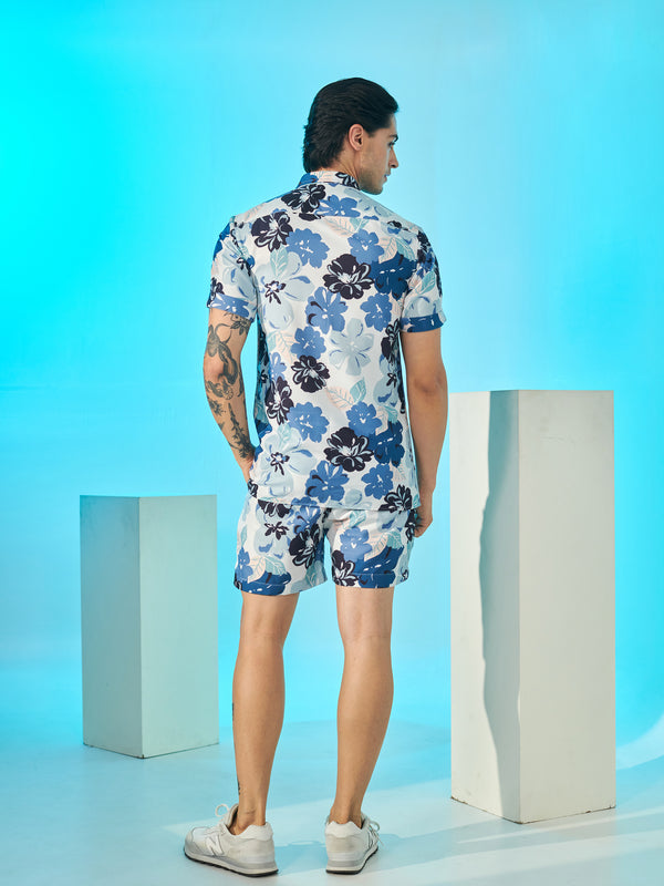 Blue Floral Print Co-ord Set
