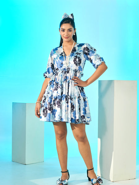 Printed Mini Tiered Dress